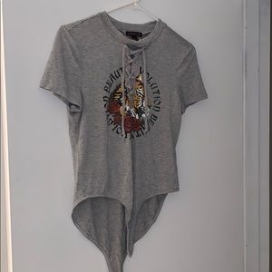 Vintage grey T shirt bodysuit